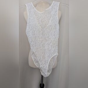 Calvin Klein White Lace Bodysuit